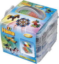 Hama Midi Small Storage Box Midi 6000 Pcs Toys Creativity Drawing & Crafts Craft Pearls Multi/mønstret Hama*Betinget Tilbud