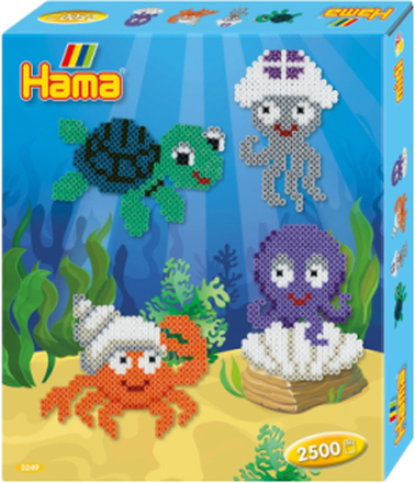 Hama Midi Gift Box Sea Creatures 2500 Pcs Toys Creativity Drawing & Crafts Craft Pearls Multi/mønstret Hama*Betinget Tilbud