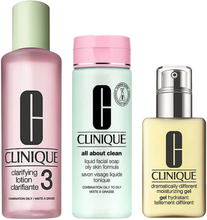 Clinique 3-Step Skincare System Routine for Combination/Oily Skin - 525 ml