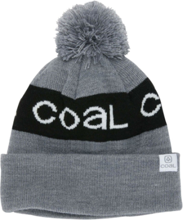 COAL The Team Beanie warme Winter-Mütze gemütliche Feinstrick-Mütze mit Logo-Schriftzug 2202649-HGR Grau/Schwarz