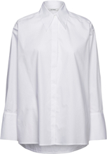 Big Collar Blouse Tops Shirts Long-sleeved White IVY OAK