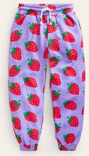 Bedruckte Jogginghose mit lockerer Passform Mädchen Boden, Parmaviolett Erdbeeren