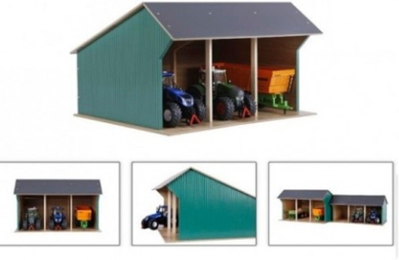 Kids Globe STOR Traktor Garage med plads til 3 stk Model 2022