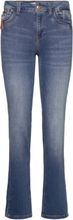 Pzkarolina Hw Jeans Straight Leg Bottoms Jeans Flares Blue Pulz Jeans