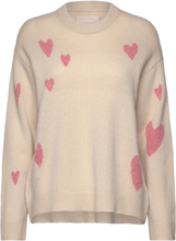 Markus Ws Heart Ao Designers Knitwear Jumpers Cream Zadig & Voltaire