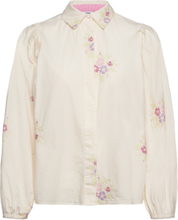 Nuari Shirt Tops Shirts Long-sleeved Cream Nümph