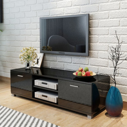 vidaXL TV-skjenk høyglans svart 140x40,3x34,7 cm