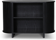 Nova låg bokhylla i svartbetsad ek 120x80 cm