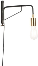 Feliz wandlamp Lasse 23,5 x 4 x 38 cm staal zwart/goud