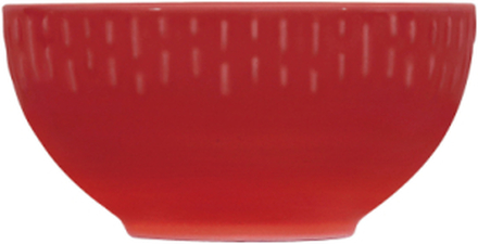 Confetti Bowl W/Relief 1 Pcs Giftbox Home Tableware Bowls Breakfast Bowls Red Aida