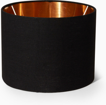 Lampskärm cylinder 30 cm svart linne
