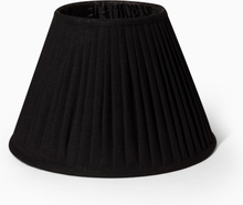Lampskärm plisserad 35,5 cm svart linne