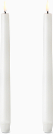Stearinljus Elektriskt 2-pack 2,5x25 cm vit vax