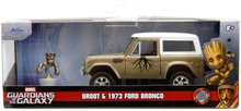 Jada Hollywood Rides 1:32 Scale Diecast 1973 Ford Bronco Hardtop With Groot Figure