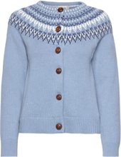 "Joelle Cotton Cardigan Tops Knitwear Cardigans Blue Jumperfabriken"
