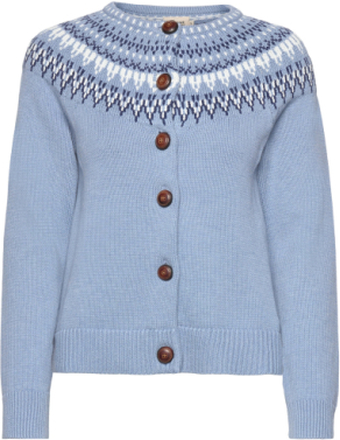 Joelle Cotton Cardigan Tops Knitwear Cardigans Blue Jumperfabriken