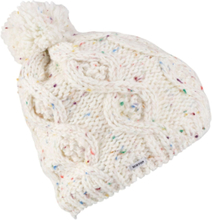 BURTON Stout Damen Beanie gemütliche Winter-Mütze kuschelige Bommel-Mütze mit Acrylgarn 10480105100 Woll-Weiß