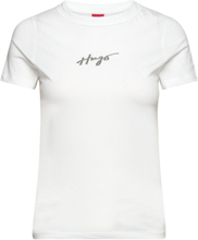 Classic Tee_4 Tops T-shirts & Tops Short-sleeved White HUGO