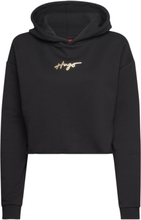Dephana_1 Tops Sweatshirts & Hoodies Hoodies Black HUGO