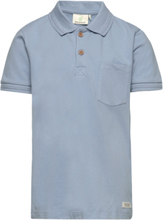 Polo Ss Tops T-shirts Polo Shirts Short-sleeved Polo Shirts Blue En Fant
