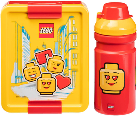 LEGO - Lunsjsett ikonisk jente rød/gul