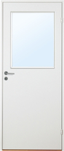 Innerdörr Orust - Slätt kompakt dörrblad med glas G21 Vit (standard) (NCS S 0502-Y) Frostat glas