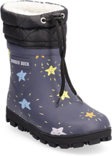 Rd Thermal Flash Stars Kids Shoes Rubberboots High Rubberboots Lined Rubberboots Marineblå Rubber Duck*Betinget Tilbud