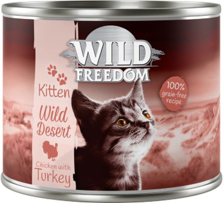 Wild Freedom Kitten 6 x 200 g - Wild Desert - Truthahn & Huhn