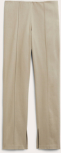 Regular waist press crease trousers - Beige