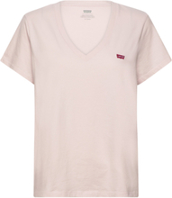 Perfect Vneck Mauve Chalk Tops T-shirts & Tops Short-sleeved Pink LEVI´S Women