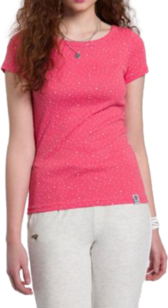KangaROOS Damen Kurzarm-Shirt mit dezentem Allover-Print Baumwoll-Shirt 14206927 Pink