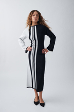 Gina Tricot - Stripe knitted dress - neulemekot - Black - XS - Female