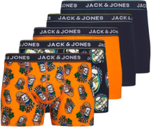 Jactriple Skull Trunks 5 Pack Boxershorts Orange Jack & J S