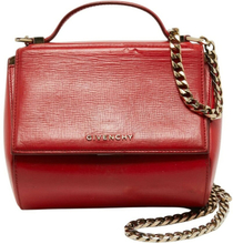 Givenchy Red Leather Mini Pandora Box Crossbody Bag