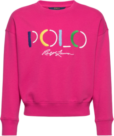 Logo Terry Sweatshirt Tops Sweatshirts & Hoodies Sweatshirts Pink Ralph Lauren Kids