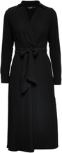 Surplice Georgette Midi Dress Designers Knee-length & Midi Black Lauren Ralph Lauren