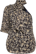 Floral Georgette -Shoulder Blouse Tops Blouses Sleeveless Multi/patterned Polo Ralph Lauren