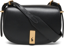 "Polo Id Calfskin Saddle Bag Bags Crossbody Bags Black Polo Ralph Lauren"