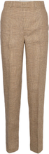 Glen Plaid Linen Tweed Trouser Bottoms Trousers Suitpants Beige Polo Ralph Lauren