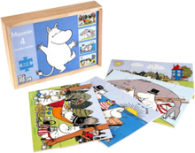 Moomin 4 Wooden Puzzles In A Box Toys Puzzles And Games Puzzles Wooden Puzzles Multi/patterned MUMIN