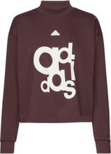 W Bluv Crew Sport Sweatshirts & Hoodies Sweatshirts Brown Adidas Sportswear