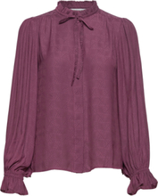 Emeykb Blouse Tops Blouses Long-sleeved Purple Karen By Simonsen