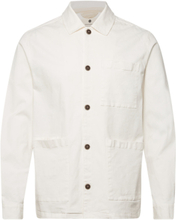 "Akoscar Cotton Overshirt Tops Overshirts White Anerkjendt"