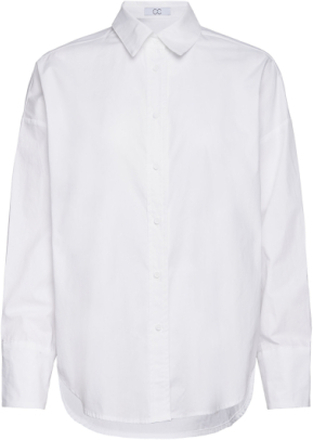 Cc Heart Harper Solid Over Shir Tops Shirts Long-sleeved White Coster Copenhagen