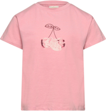 T-Shirt Ss Tops T-Kortærmet Skjorte Pink Creamie