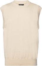 Tight Cotton William Vest Tops Knitwear Knitted Vests Cream Mads Nørgaard