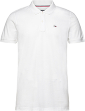 "Tjm Slim Placket Polo Ext Tops Polos Short-sleeved White Tommy Jeans"