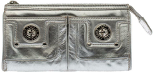 Marc av Marc Jacobs Metallic Silver Leather Totally Turnlock Wallet