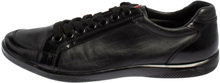 Prada Sport Black Leather and Patent Lace Up joggesko
