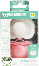 Herobility HeroPacifier Rosa / Vit 6+ mån